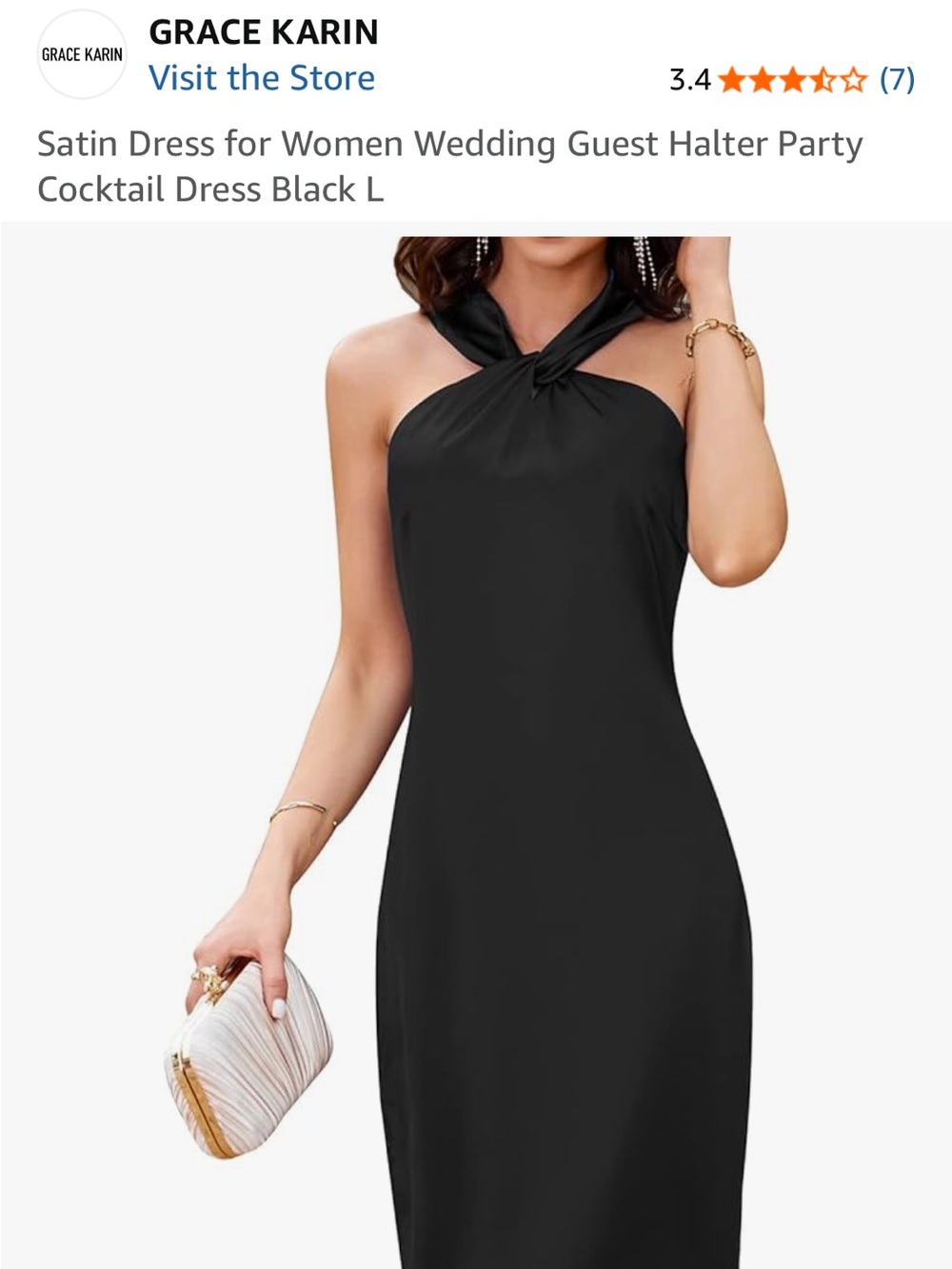 Grace Karin Black Women's Dress with Brand Tag